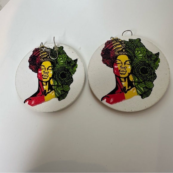 Set of 3 wooden earrings - Picture 9 of 15